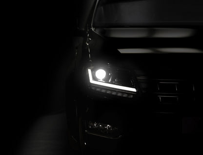 Fari Osram Full LED adatti per VW Amarok dal 2010- Indicatori di direzione sequenziali dinamici neri