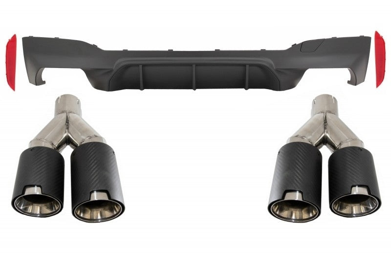 diffusore posteriore nero opaco in carbonio adatto per BMW Serie 5 G30 G31