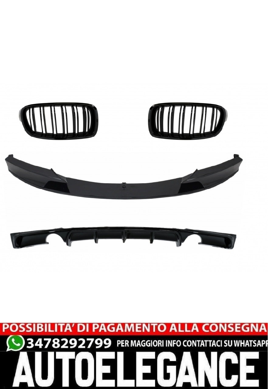 splitter diffusore e griglia adatto per BMW Serie 3 F30 F31 (2011-2019) M Perfo