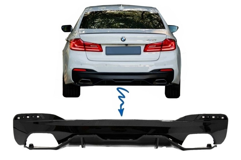 Rear Bumper Diffuser Suitable for BMW 5 Series G30 G31 Limousine Touring ( 