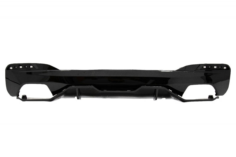 Diffusore con terminali di scarico nero e spoileradatto per BMW Serie 5 g30 limo
