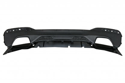 Diffusore con terminali di scarico nero e spoiler adatto per BMW Serie 5 g30