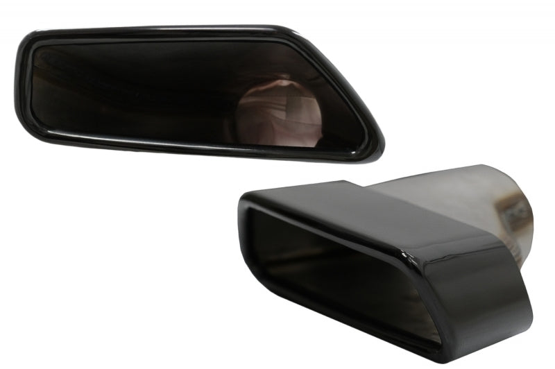 Diffusore con terminali di scarico nero e spoileradatto per BMW Serie 5 g30 limo