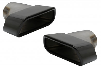 Diffusore con terminali di scarico nero e spoiler adatto per BMW Serie 5 g30