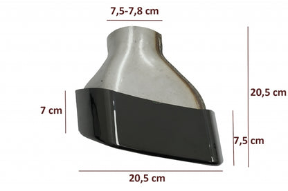 Diffusore con terminali di scarico nero e spoiler adatto per BMW Serie 5 g30