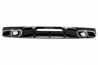 Rear Bumper Diffuser with Exhaust Muffler Tips suitable for Mercedes CLS Sedan W218 Shooting Brake X218 Sport Line (2011-2014)