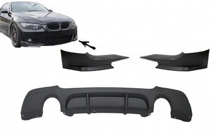 Paraurti posteriore Diffusore con splitter adatto per BMW E92 Coupé Serie 3 (2006-2010) M Performance Design Doppia uscita singola