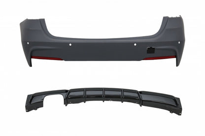 Paraurti Posteriore M Design Spoiler Sinistra Doppia Uscita adatto per BMW f30