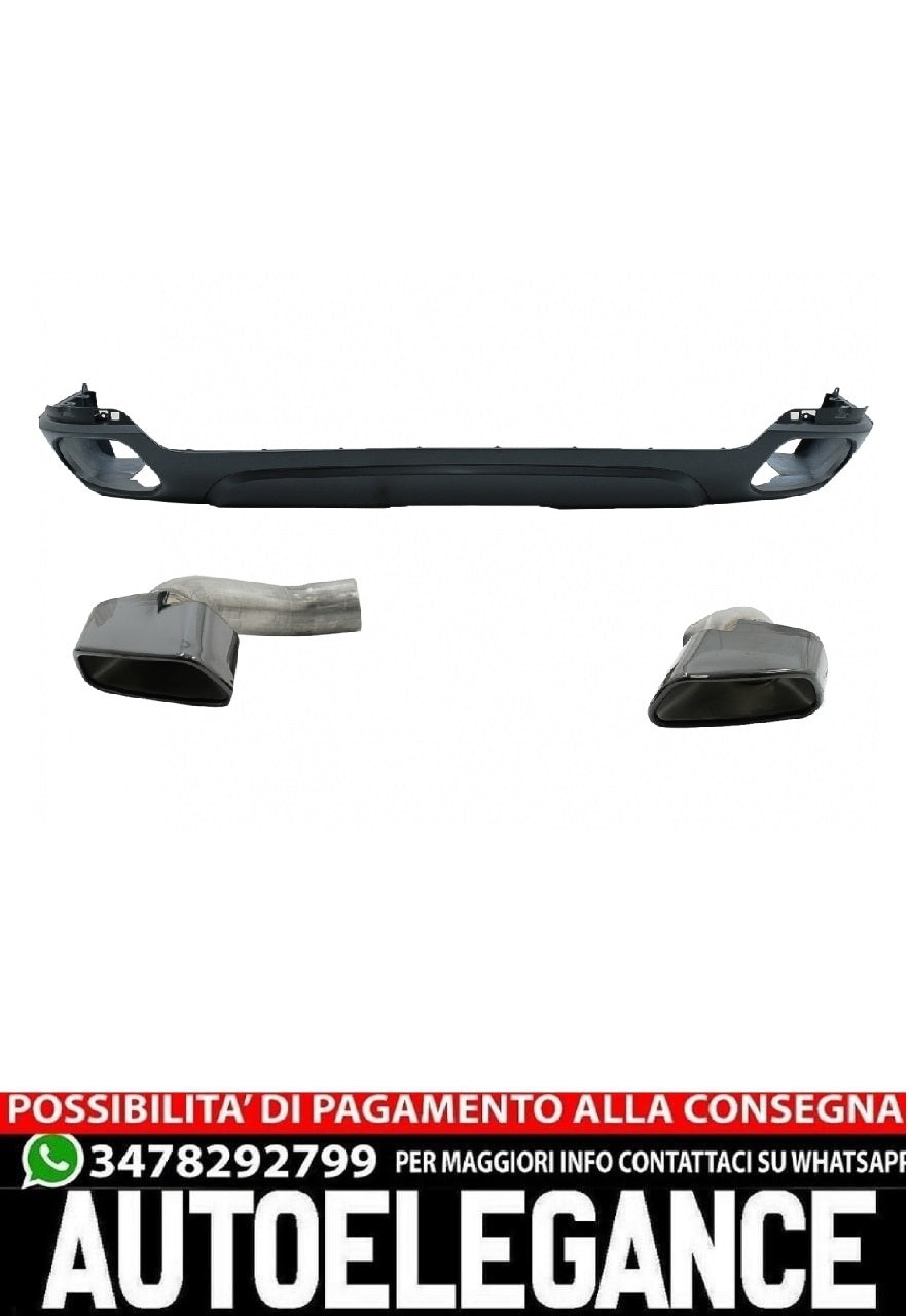 paraurti posteriore con terminali di scarico quadrati adatto per BMW X5 F15 (20
