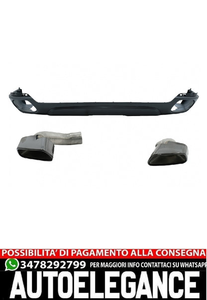 paraurti posteriore con terminali di scarico quadrati adatto per BMW X5 F15 (20