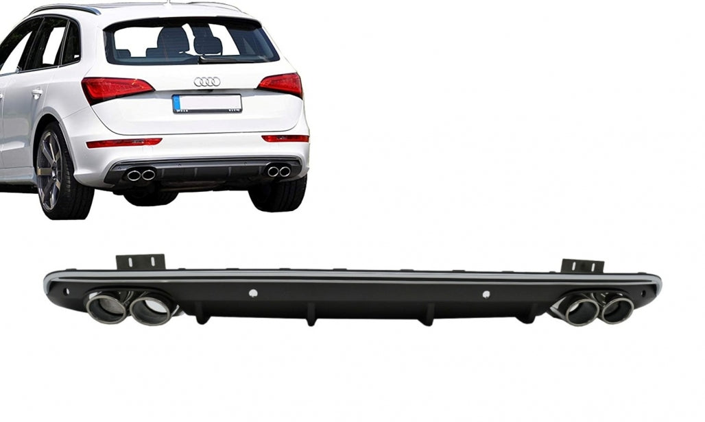 ⭐Spoiler paraurti posteriore diffusore doppia uscita adatto per Audi Q5 8R Face⭐