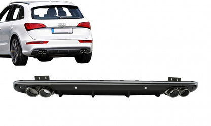 ⭐Spoiler paraurti posteriore diffusore doppia uscita adatto per Audi Q5 8R Face⭐
