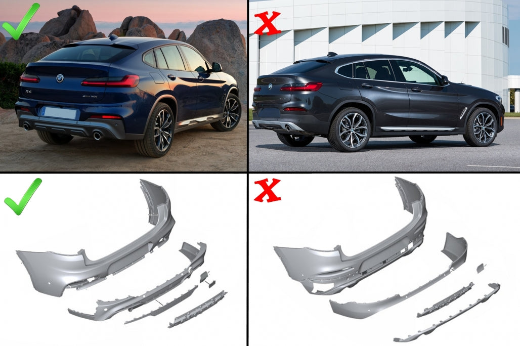Diffusore Doppia Uscita con Terminali di Scarico adatto per BMW X4 G02 2018