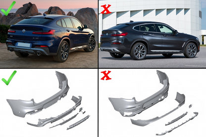 Diffusore Doppia Uscita con Terminali di Scarico adatto per BMW X4 G02 2018