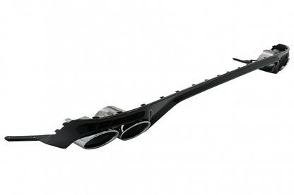 Rear Bumper Spoiler Valance Diffuser Double Outlet Suitable for Audi Q8 S-Line 2018