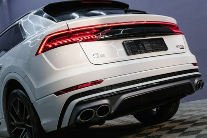Spoiler posteriore Mantovana Diffusore Doppia Uscita adatto per Audi Q8 (2018-)