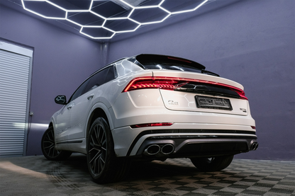 Spoiler posteriore Mantovana Diffusore Doppia Uscita adatto per Audi Q8 (2018-)