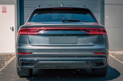 Spoiler posteriore Mantovana Diffusore Doppia Uscita adatto per Audi Q8 (2018-)