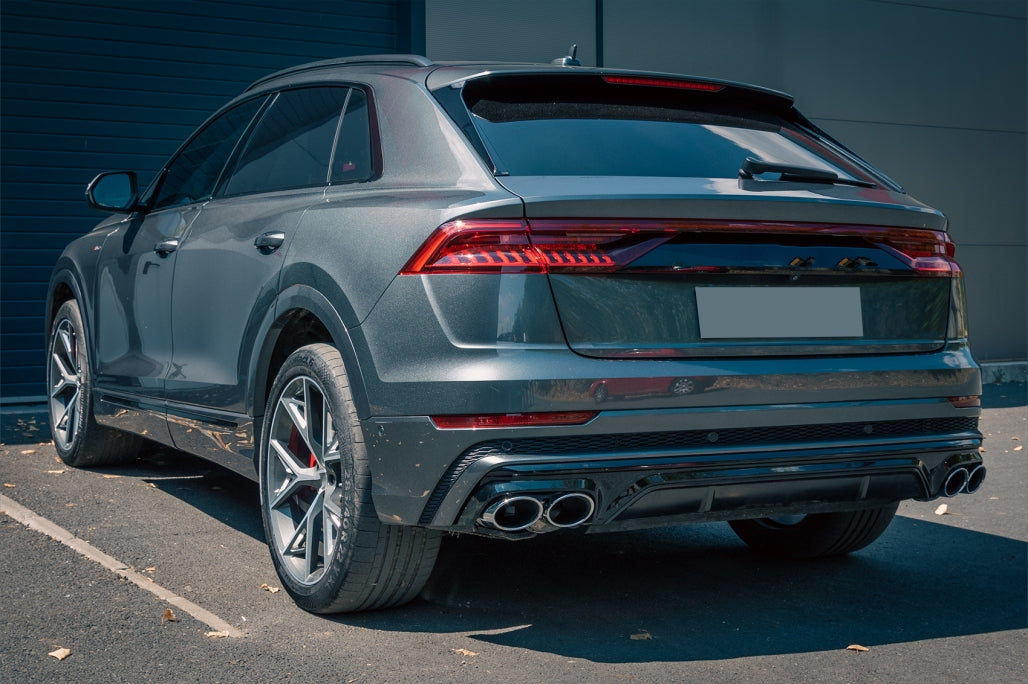 Spoiler posteriore Mantovana Diffusore Doppia Uscita adatto per Audi Q8 (2018-)