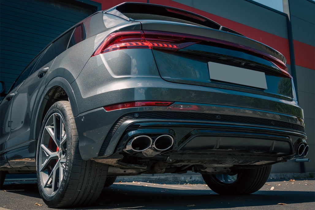 Spoiler posteriore Mantovana Diffusore Doppia Uscita adatto per Audi Q8 (2018-)