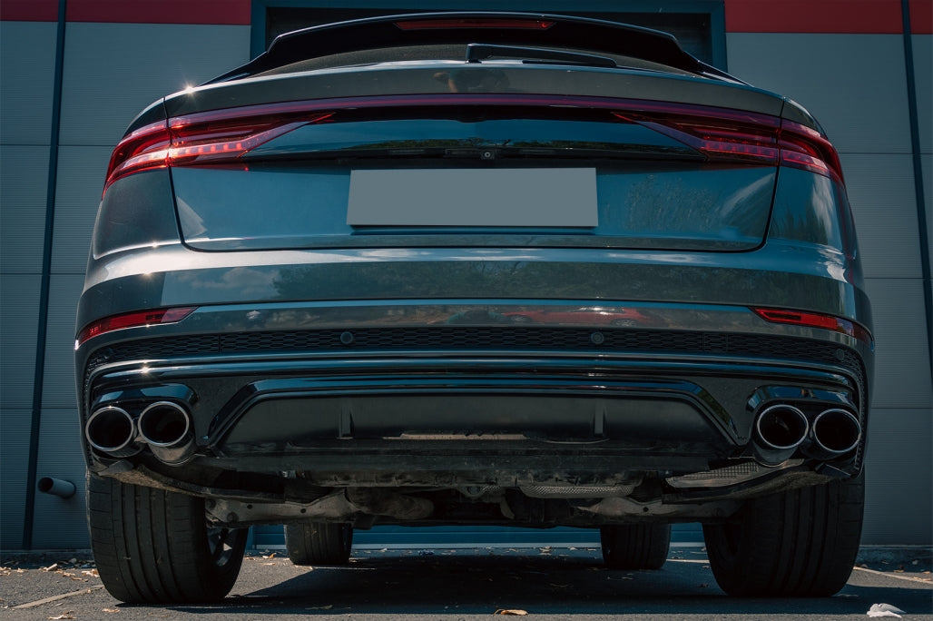 Spoiler posteriore Mantovana Diffusore Doppia Uscita adatto per Audi Q8 (2018-)