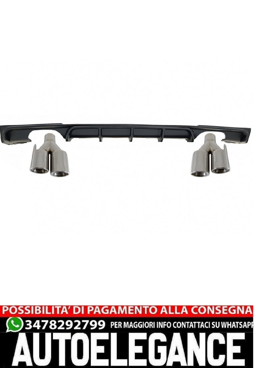 diffusore posteriore con terminali di scarico adatto per BMW Serie 3 F30 F31 (20