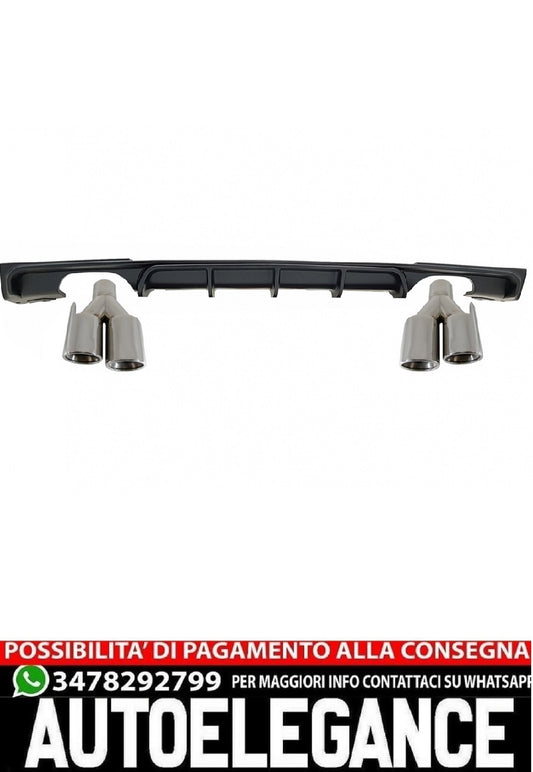 diffusore posteriore con terminali di scarico adatto per BMW Serie 3 F30 F31 (20
