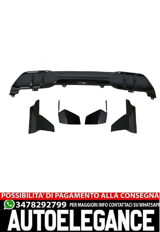 Aero Body Kit Front Bumper Lip &amp; Air Diffuser Fit For BMW X5 G05 (2018-2022) M Design Piano Black