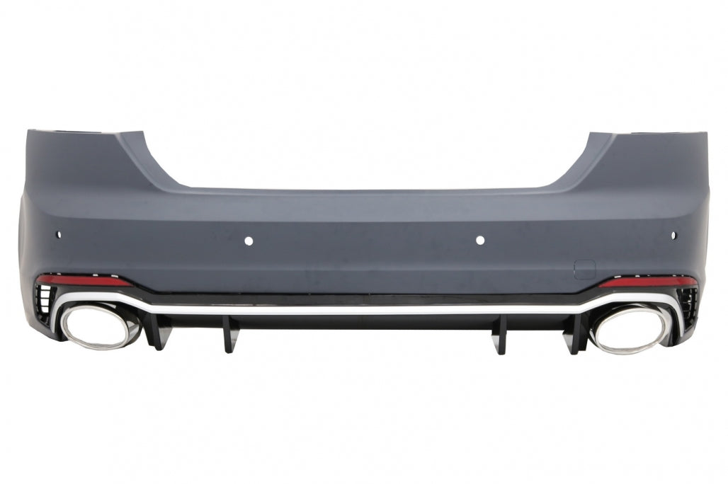 REAR BUMPER SUITABLE FOR AUDI A5 F5 2017+ RAW COMPLETE WITH DIFFUSER AND RS5 LOOK TIPPER