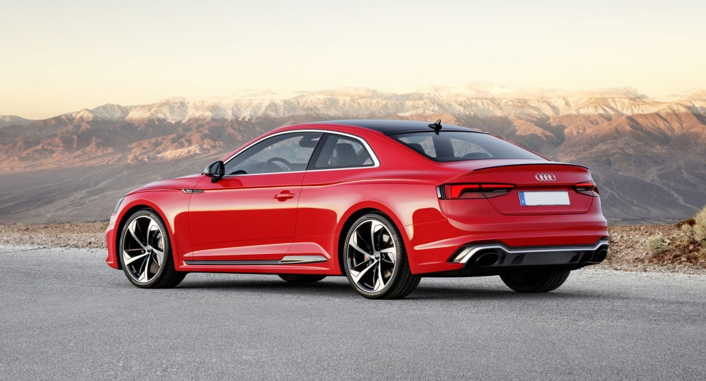 REAR BUMPER SUITABLE FOR AUDI A5 F5 2017+ RAW COMPLETE WITH DIFFUSER AND RS5 LOOK TIPPER
