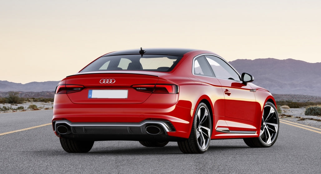 REAR BUMPER SUITABLE FOR AUDI A5 F5 2017+ RAW COMPLETE WITH DIFFUSER AND RS5 LOOK TIPPER