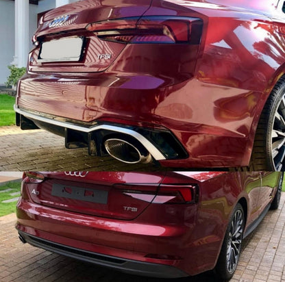 REAR BUMPER SUITABLE FOR AUDI A5 F5 2017+ RAW COMPLETE WITH DIFFUSER AND RS5 LOOK TIPPER