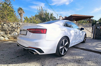 REAR BUMPER SUITABLE FOR AUDI A5 F5 2017+ RAW COMPLETE WITH DIFFUSER AND RS5 LOOK TIPPER