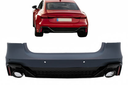 Paraurti posteriore adatto per Audi A7 4K8 Sportback dal 2018 in poi RS Design