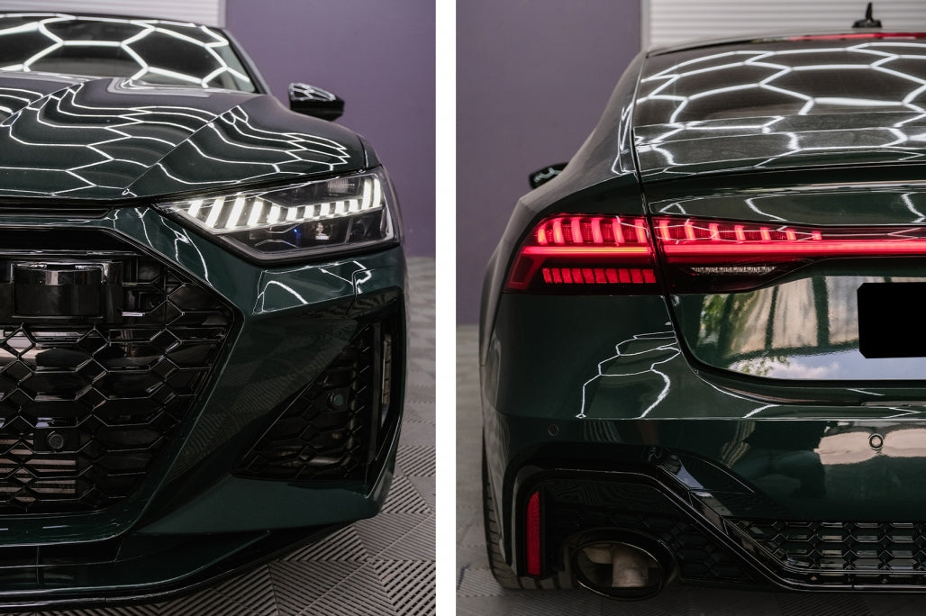 Paraurti posteriore adatto per Audi A7 4K8 Sportback (dal 2018 in poi) RS Design