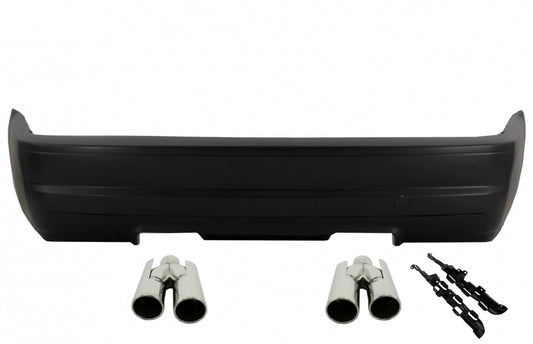Paraurti posteriore adatto per BMW Serie 3 E46 (1998-2005) Diffusore M3 CSL Design con terminali di scarico