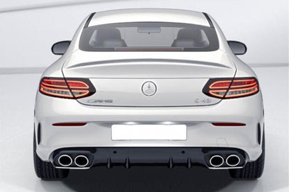 Rear Bumper+Diffuser Fit For Mercedes C-Class C205 A205 2014-2019 