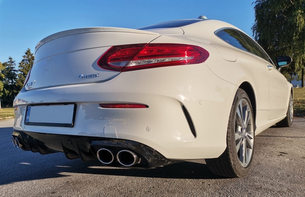 Rear Bumper+Diffuser Fit For Mercedes C-Class C205 A205 2014-2019 