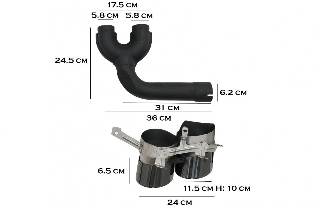 ✔️PARAURTI Doppia uscita con terminale di scarico ADATTO PER Audi Q7 2020+✔️