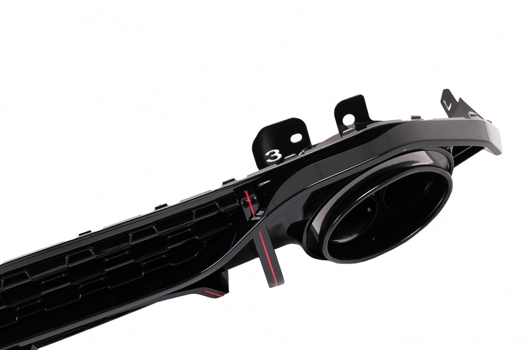 Paraurti posteriore Valance Diffusore adatto per Audi A3 8Y Berlina S-Line 2020-