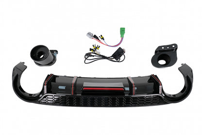 Paraurti posteriore Mantovana Diffusore adatto per Audi A3 8Y Hatchback S-Line S3 (2020-)