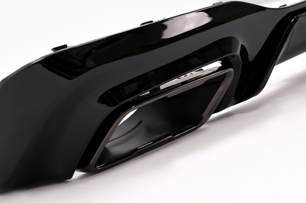 Diffusore con terminali di scarico neri adatto per BMW Serie 2 F44 Gran Coupé