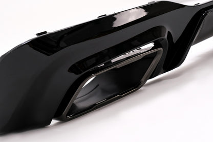 Diffusore con terminali di scarico neri adatto per BMW Serie 2 F44 Gran Coupé