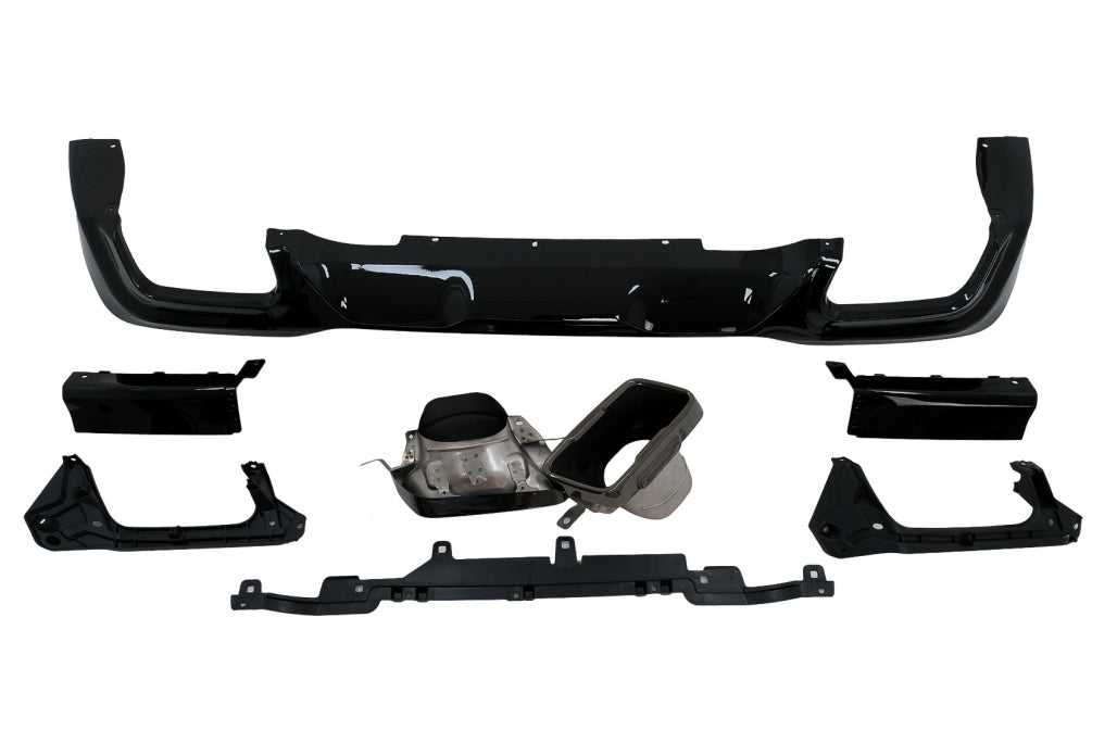 Diffusore con terminali di scarico neri adatto per BMW Serie 2 F44 Gran Coupé