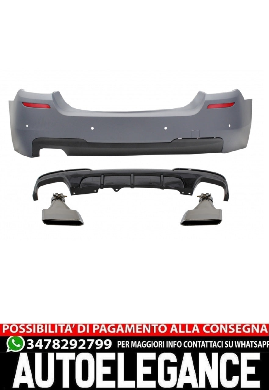 Rear BumperDual Outlet Diffuser and Exhaust Tips 5 Series F10 