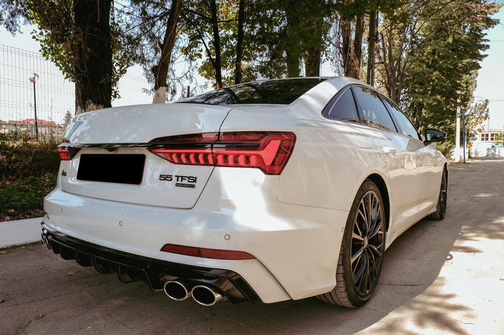 ✨Diffusore con terminali di scarico adatto per Audi A6 C8 4K Avant Berlina 18+✨