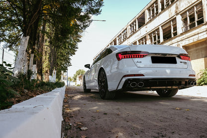 ✨Diffusore con terminali di scarico adatto per Audi A6 C8 4K Avant Berlina 18+✨