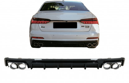 ✨Diffusore con terminali di scarico adatto per Audi A6 C8 4K Avant Berlina 18+✨