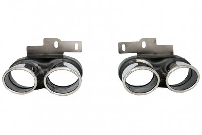 Paraurti Posteriore Diffusore con Terminali di Scarico adatto per Audi A6 C8 4