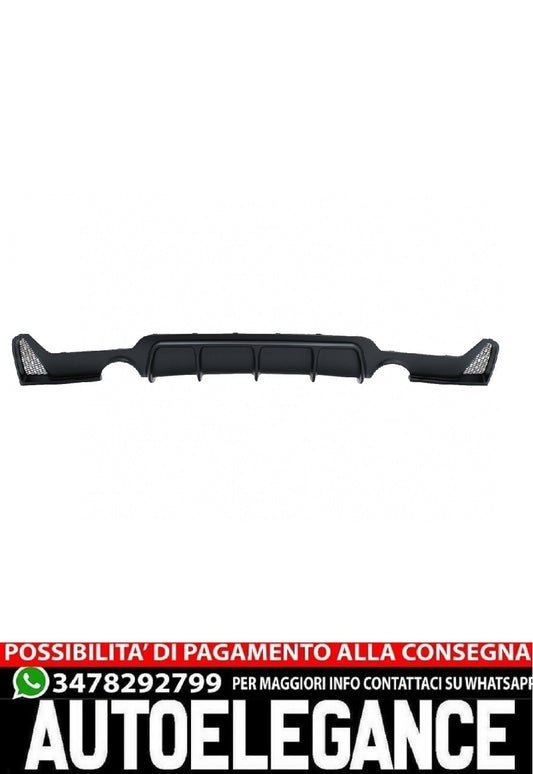 Paraurti posteriore Diffusore adatto per BMW Serie 4 F32 F33 F36 (2013-2019) Coupe Cabrio M Design Doppia Uscita Singola